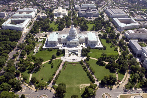 aerial view of congressional grounds